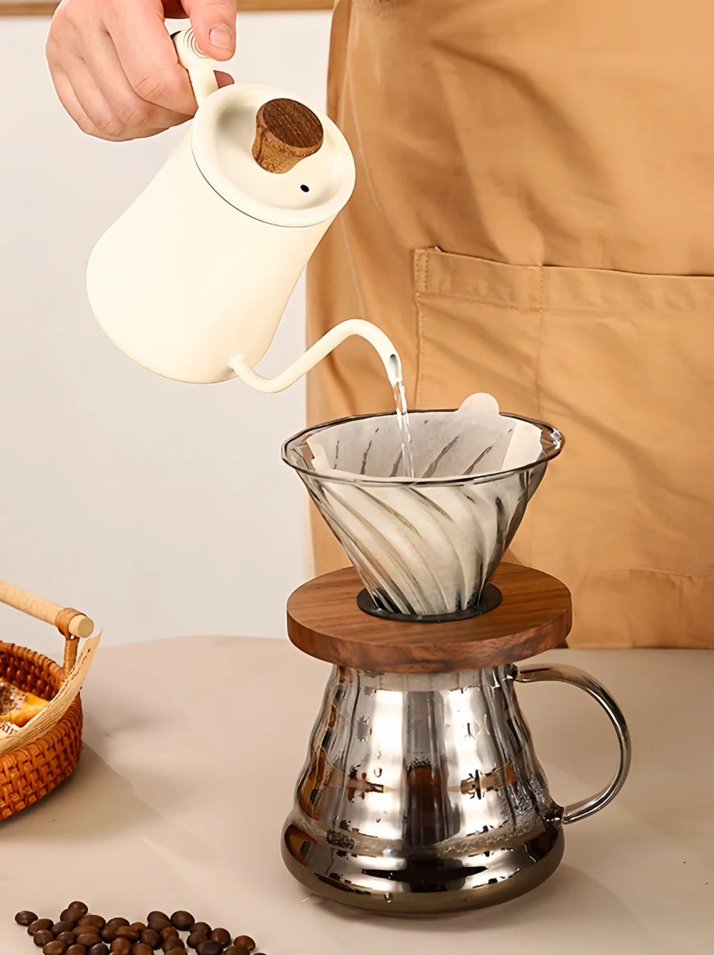 Bouilloire inox avec couvercle thermomètre