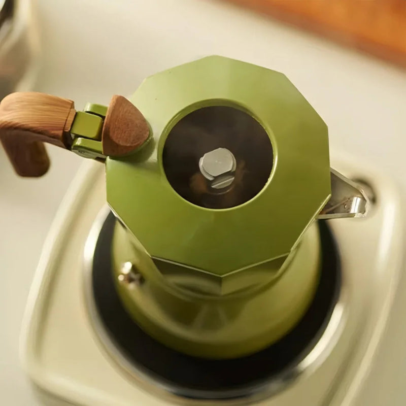 cafetiere moka pot verte