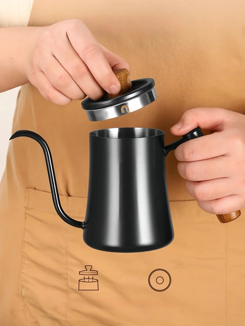 Bouilloire inox avec couvercle thermomètre