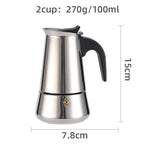 cafetiere italienne en acier inoxydable 