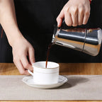 cafetiere italienne en inox pour cafe