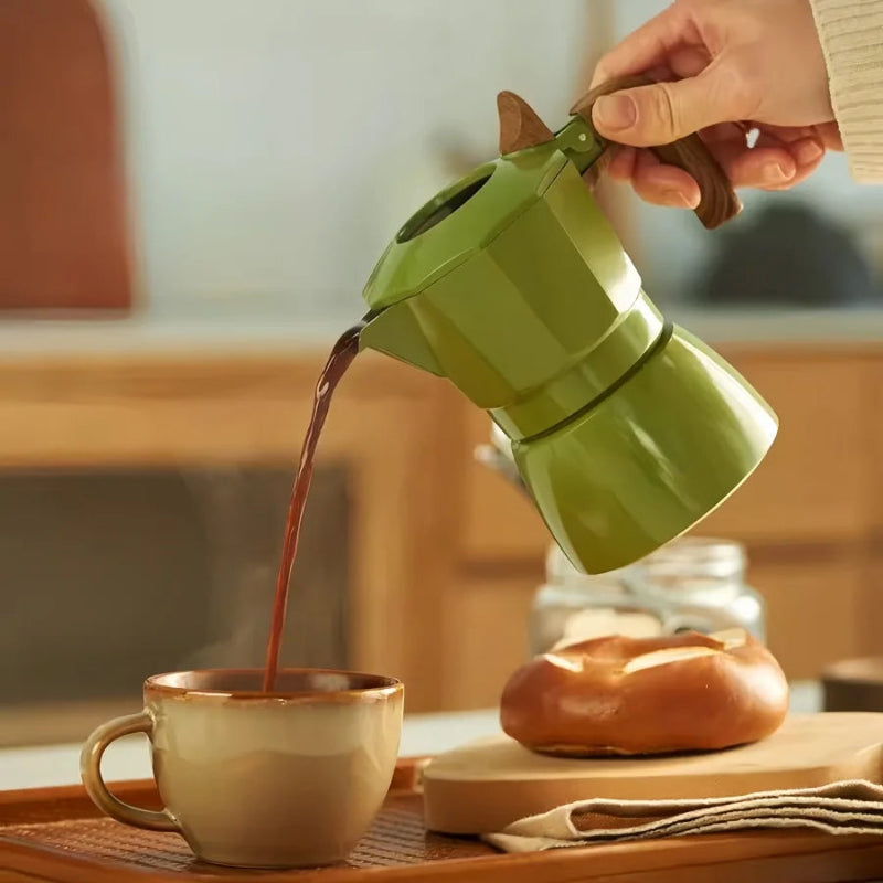 cafetiere moka verte cafe