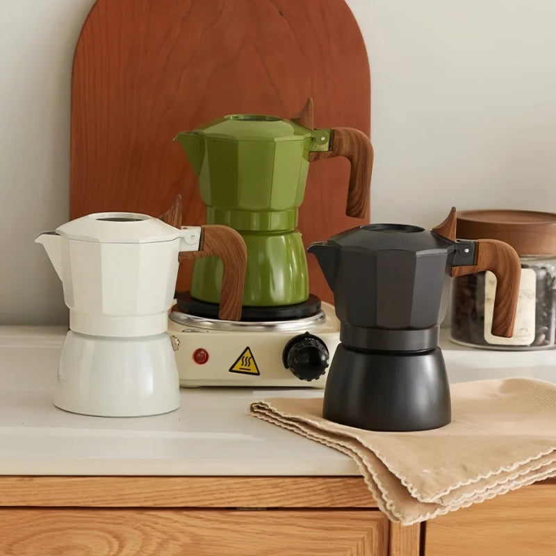 cafetiere moka verte noire blanche