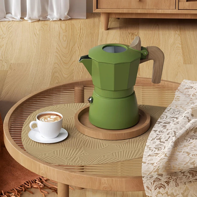 cafetiere moka verte plaque induction
