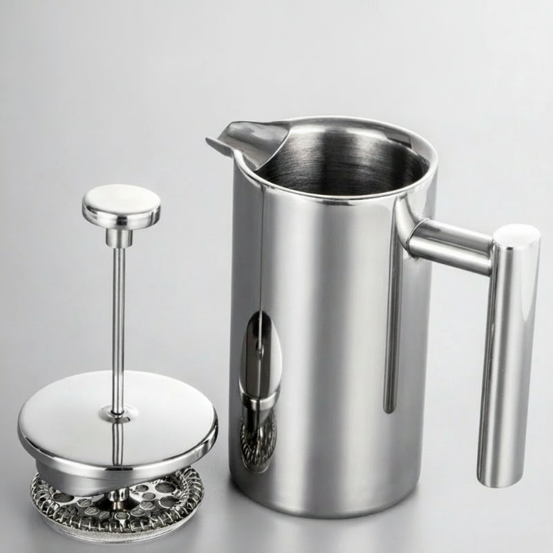 Cafetière à piston en inox